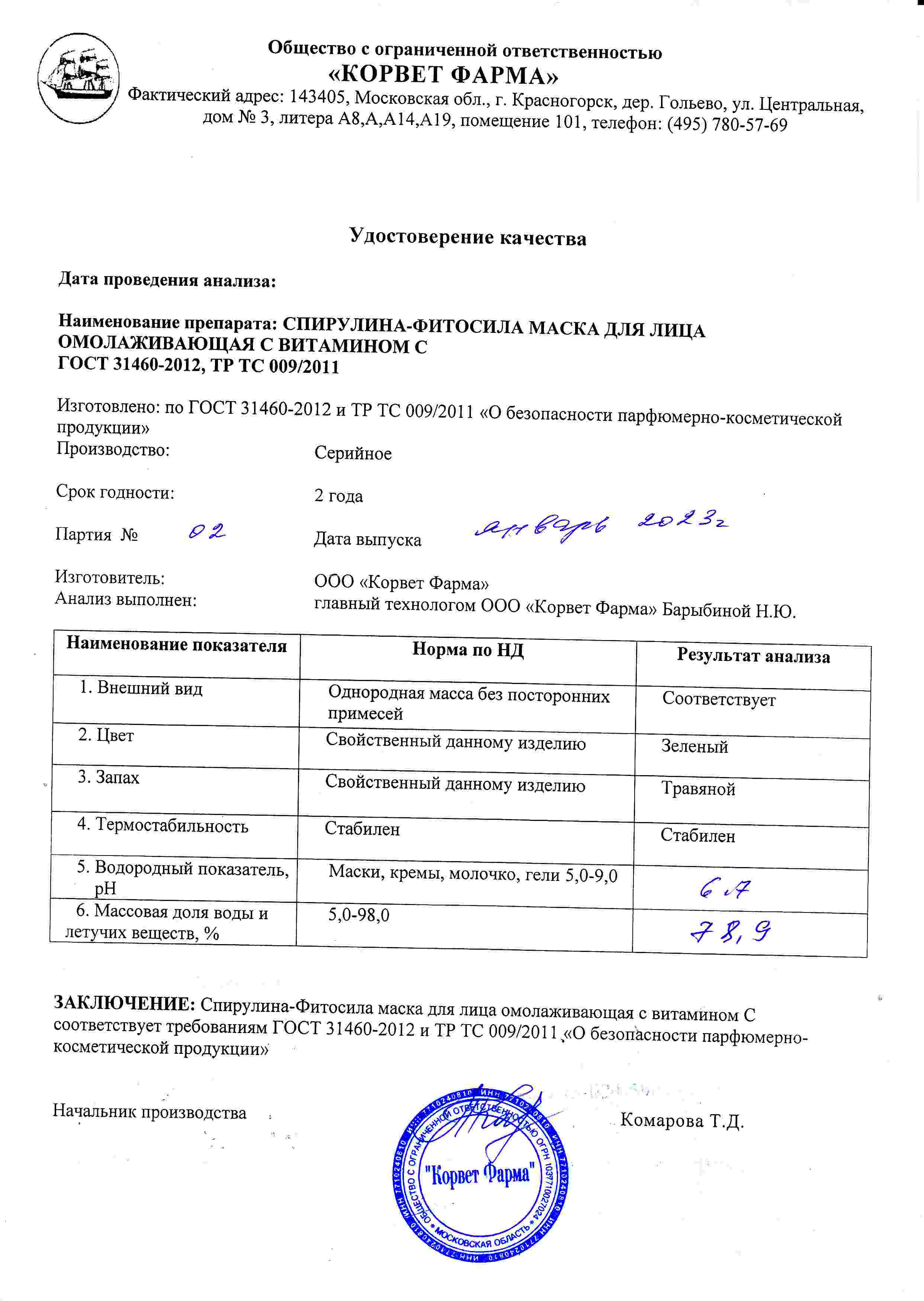 Паспорт №01202302